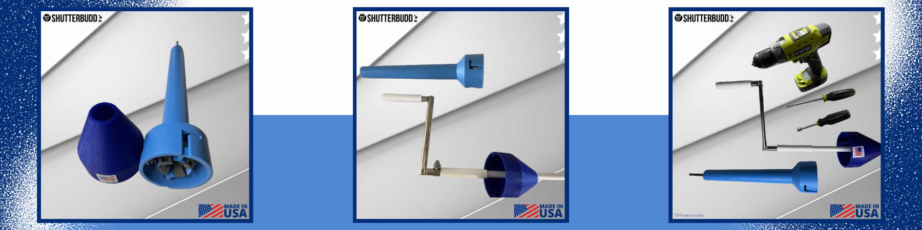 Drill-powered shutter rolling tool for hurricane season
